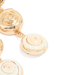 Gold Swirl Drop Earrings - link has visual effect only