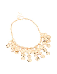 Gold Molten Coin Charm Necklace - link has visual effect only