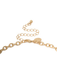 Gold Blue Beaded Layered Necklace - link has visual effect only