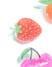 Acrylic Mini Fruit Claw Clips 4-Pack - link has visual effect only
