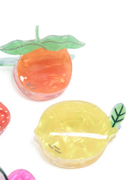 Acrylic Mini Fruit Claw Clips 4-Pack - link has visual effect only