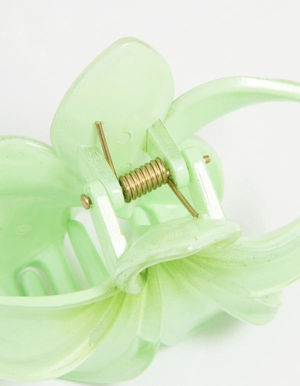 Green Ombre Tropical Claw Clip