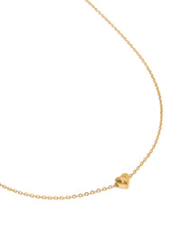 Waterproof Gold Plated Stainless Steel Mini Heart Letter A Necklace - link has visual effect only