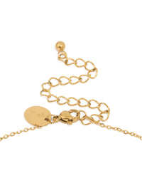 Waterproof Gold Plated Stainless Steel Mini Heart Letter K Necklace - link has visual effect only