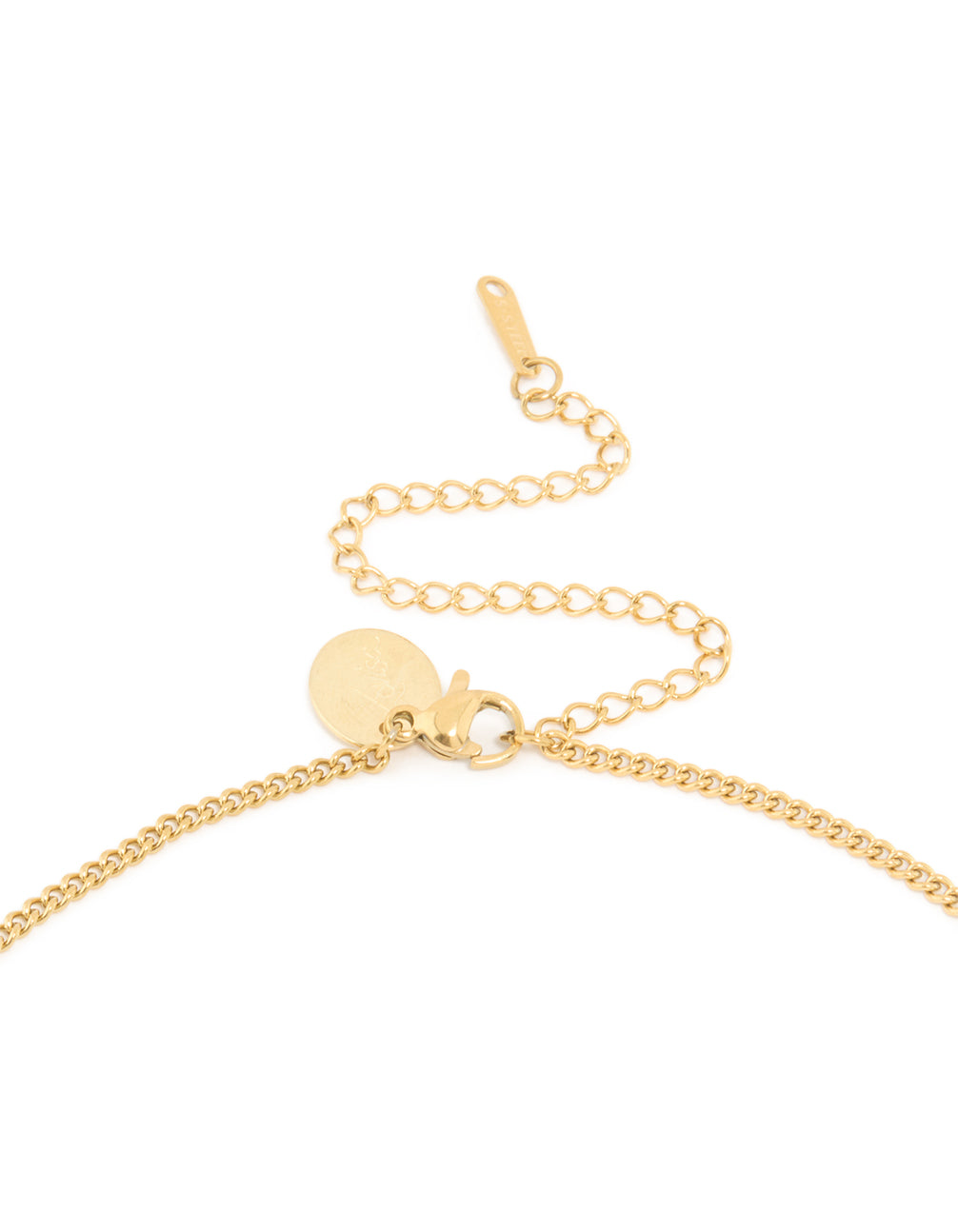Waterproof Gold Plated Stainless Steel Circle Scorpio Zodiac Sign Necklace