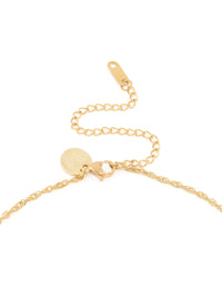 Waterproof Gold Plated Stainless Steel Cancer Tab Necklace - link has visual effect only