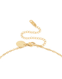 Waterproof Gold Plated Stainless Steel Virgo Tab Necklace - link has visual effect only