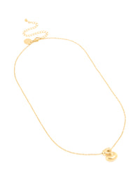 Waterproof Gold Plated Stainless Steel Large Bubble Letter S Necklace - link has visual effect only