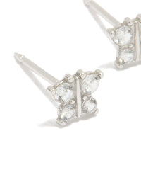 14K White Gold Cubic Zirconia Butterfly Piercing Stud - link has visual effect only