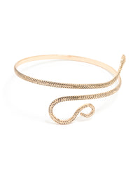 Gold Modern Snake Arm Cuff - link has visual effect only