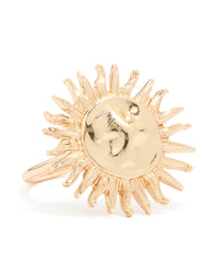 Gold Modern Sun Ring - link has visual effect only