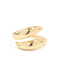 Gold Plated Double Layered Twist Ring - link has visual effect only