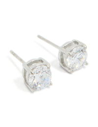 Stainless Steel 6mm Prism Stud Earrings - link has visual effect only