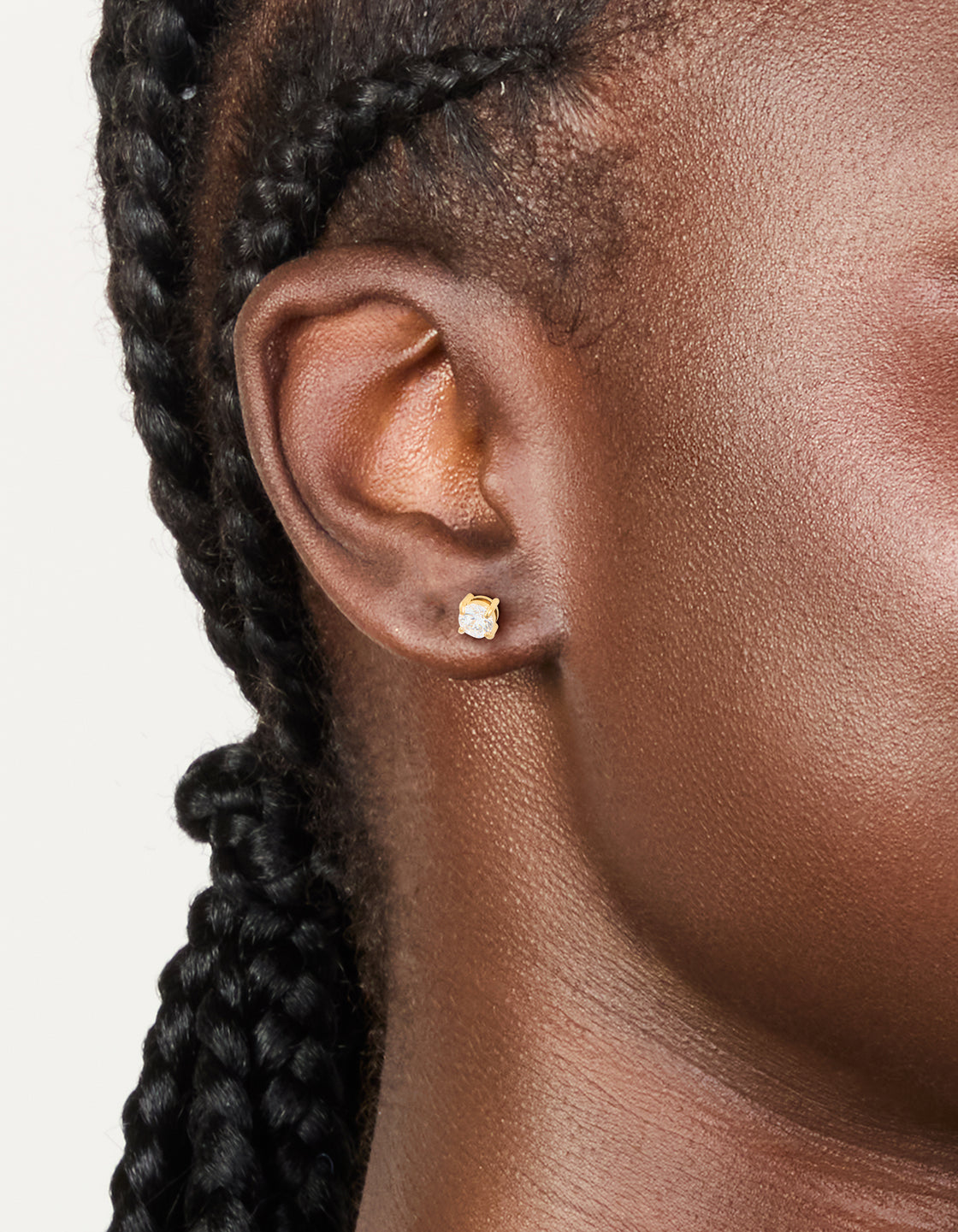 Gold Plated Surgical Steel 5mm Prism Stud Earrings