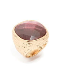 Gold Burgundy Jewel Ring - link has visual effect only