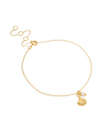 Gold Plated Sterling Silver Pearl & Shell Bracelet - link has visual effect only