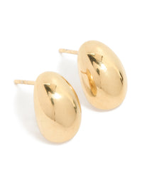 Waterproof Gold Plated Stainless Steel Chunky Stud Earrings - link has visual effect only