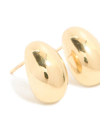 Waterproof Gold Plated Stainless Steel Chunky Stud Earrings - link has visual effect only