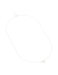 Sterling Silver Textured Bow Necklace - link has visual effect only