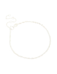 Sterling Silver Twist Link Bracelet - link has visual effect only