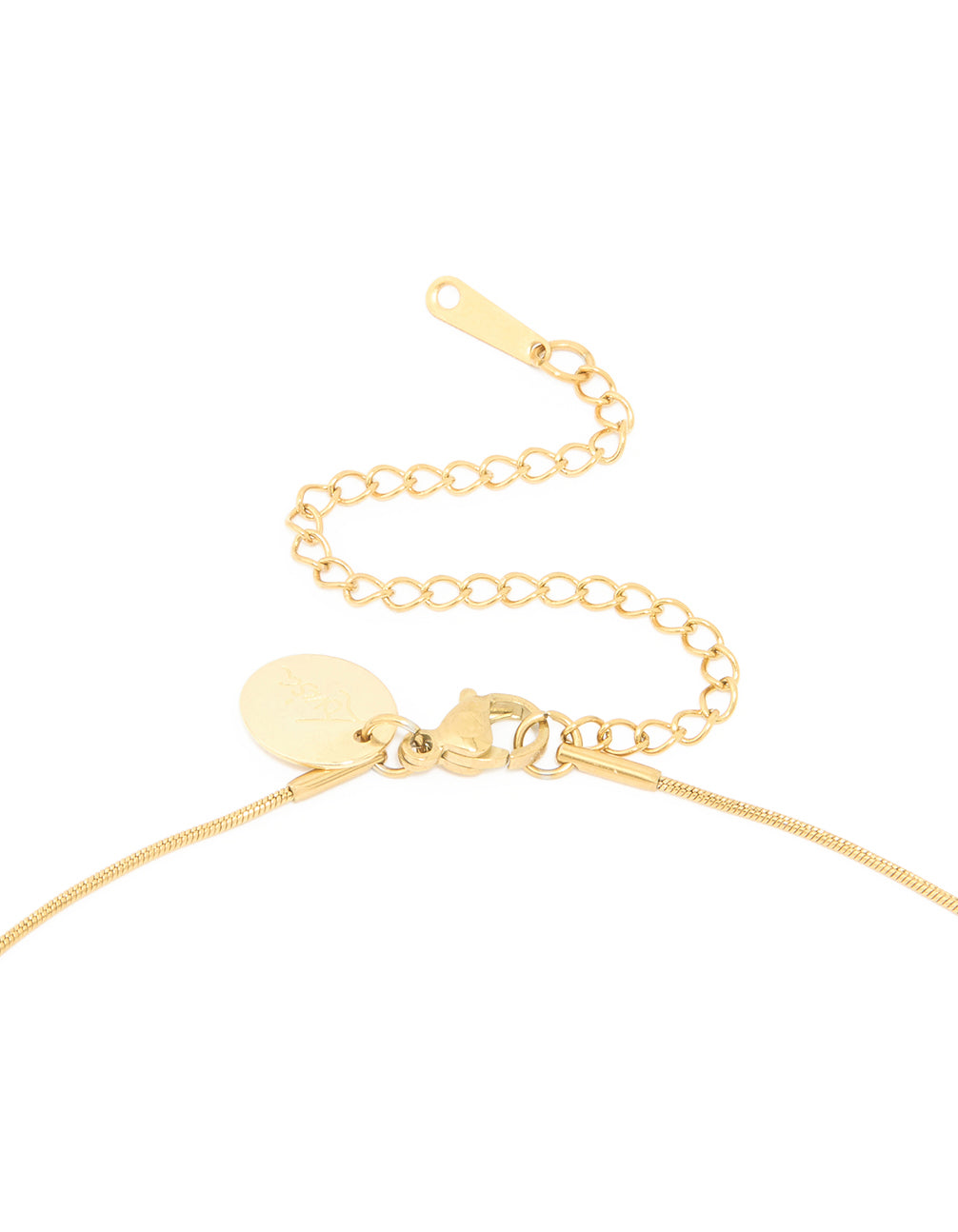 Waterproof Gold Plated Stainless Steel Pebble Pendant Necklace