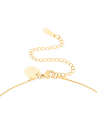 Waterproof Gold Plated Stainless Steel Pebble Pendant Necklace - link has visual effect only