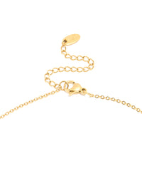 Waterproof Gold Plated Stainless Steel Small Bean Pendant Necklace - link has visual effect only