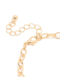 Kids Gold Pearl & Butterfly Charm Bracelet - link has visual effect only