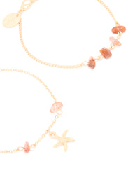 Gold Starfish Chip Bracelets 2-Pack - link has visual effect only