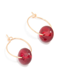 Gold Rondell Hoop Earrings - link has visual effect only