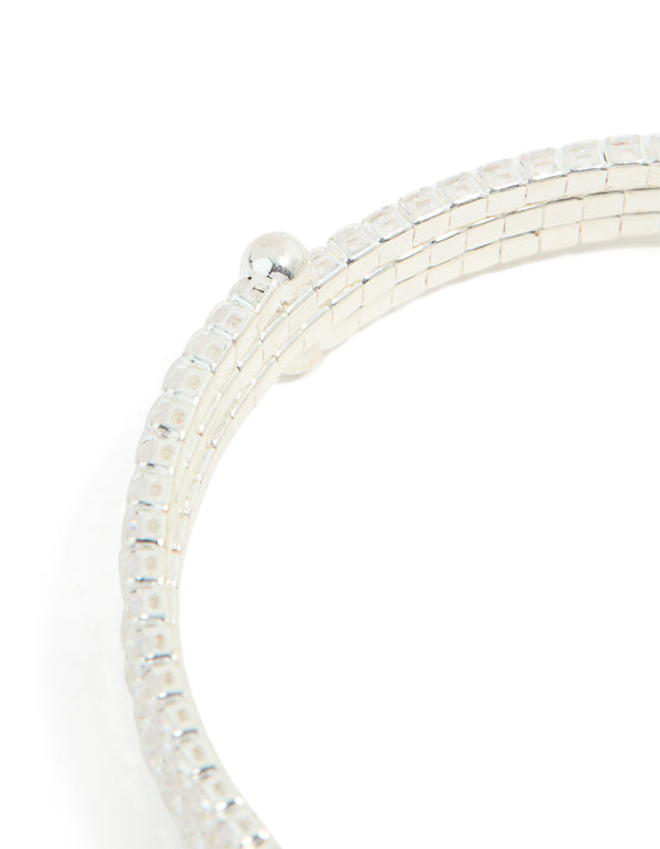 Silver Plated Cupchain Wrap Bracelet