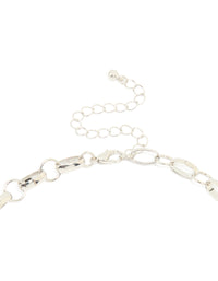 Silver Chain T-Bar Y-Necklace - link has visual effect only