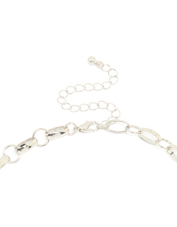 Silver Chain T-Bar Y-Necklace