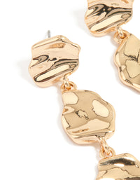 Gold Organic Drop Earrings - link has visual effect only