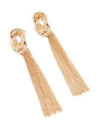 Gold Multi Chain Drop Earrings - link has visual effect only
