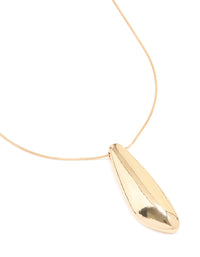 Gold Long Obtuse Shape Necklace - link has visual effect only
