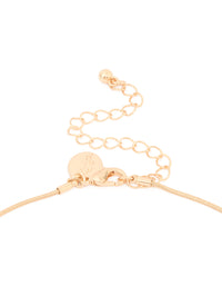 Gold Long Obtuse Shape Necklace - link has visual effect only