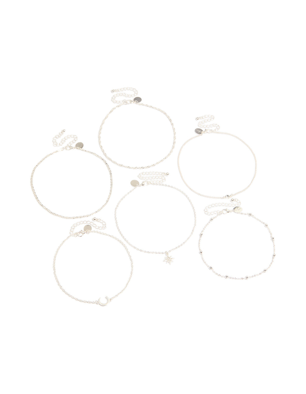 Silver Celestial Choker Necklace 6-Pack