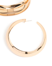 Gold Large Thin Hoop Earrings - link has visual effect only