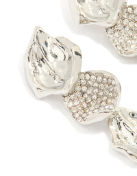 Silver Leaf Petal Drop Earrings - link has visual effect only