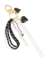 Pearl & Rope Yin Yang Heart Key Chain - link has visual effect only