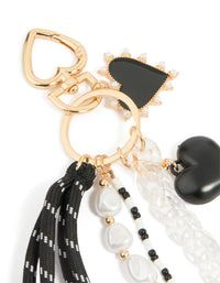 Pearl & Rope Yin Yang Heart Key Chain - link has visual effect only