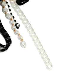 Pearl & Rope Yin Yang Heart Key Chain - link has visual effect only