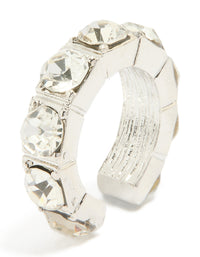 Silver Diamante Ear Cuff - link has visual effect only