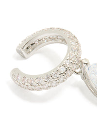 Silver Diamante Ear Cuff - link has visual effect only