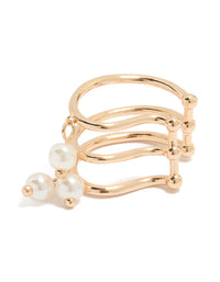 Gold Pearl Layered Ear Cuff - link has visual effect only