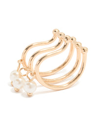 Gold Pearl Layered Ear Cuff - link has visual effect only