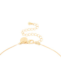 Gold Plated Brass Teardrop Pendant Necklace - link has visual effect only