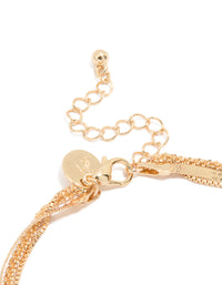 Gold Triple Layered Mixed Chain Anklet - link has visual effect only