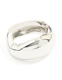 Silver Organic Small Wave Bangle - link has visual effect only